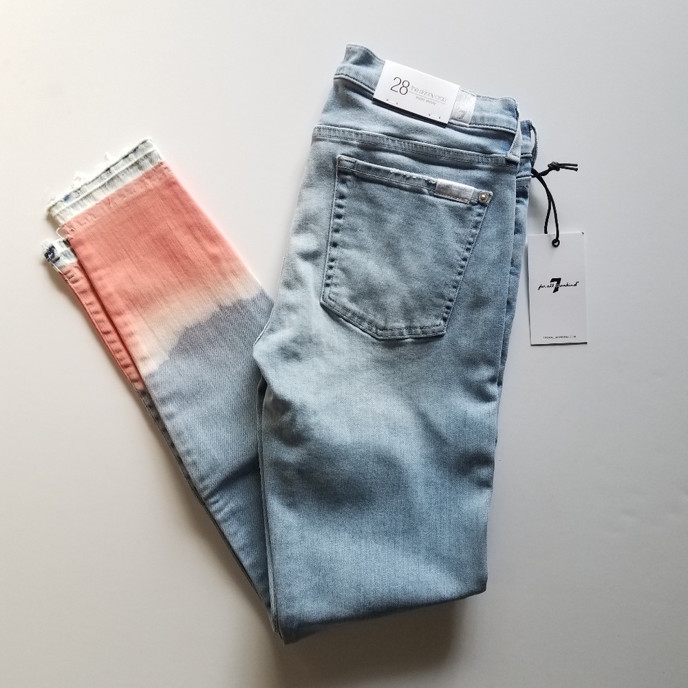 7 for All Mankind Coral Skinny Jeans - Picture 1 of 8